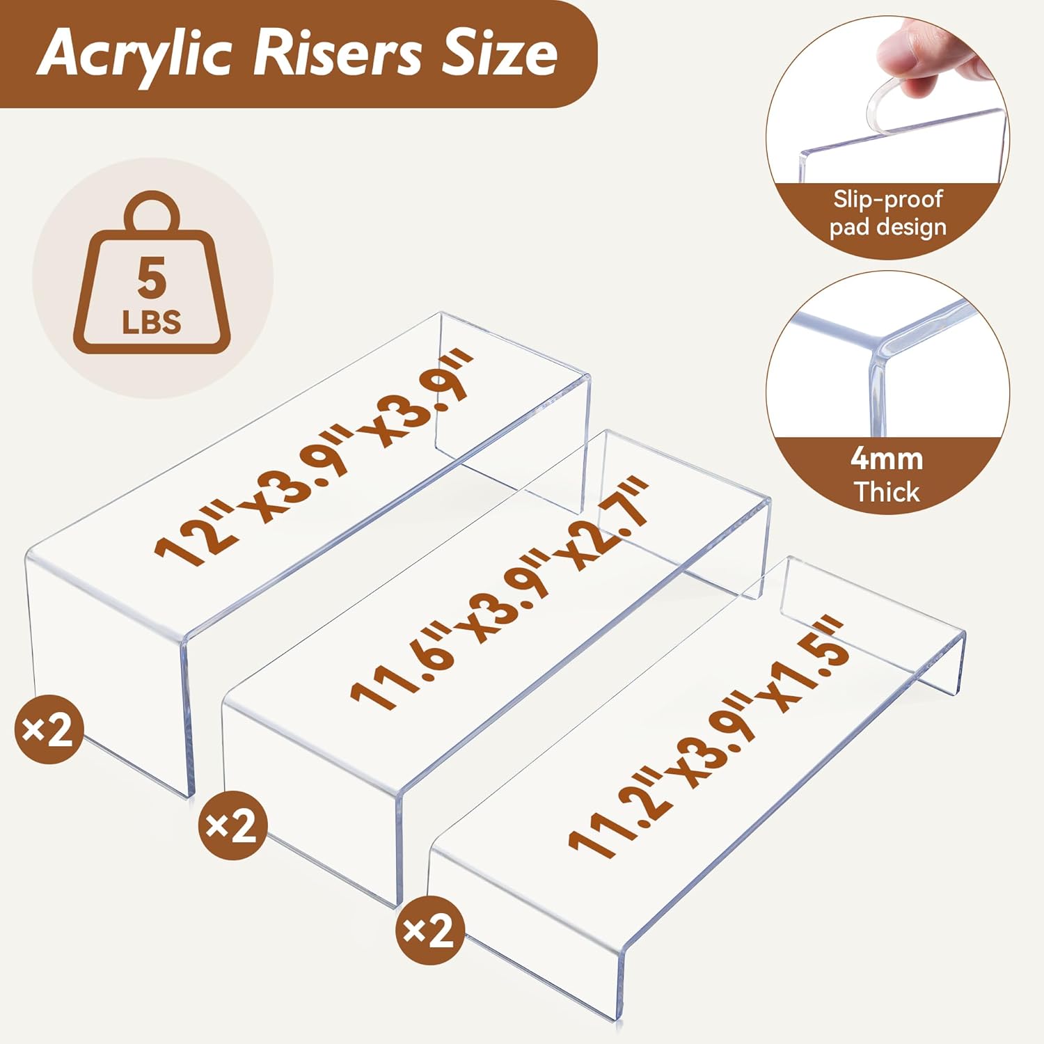 Acrylic Display Risers, 2 Set  - Display Risers Set recensione e prezzo