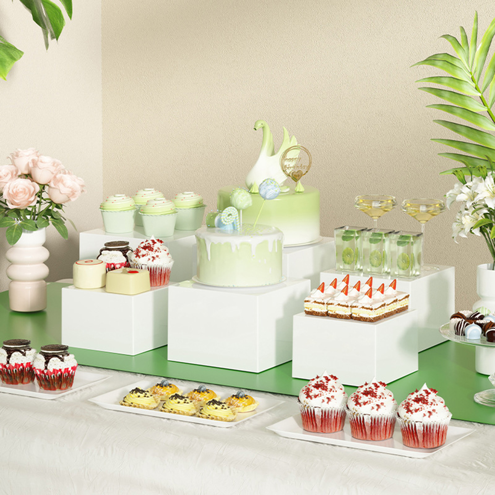 6x Acrylic Buffet Riser Desser - Display Risers Set recensione e prezzo