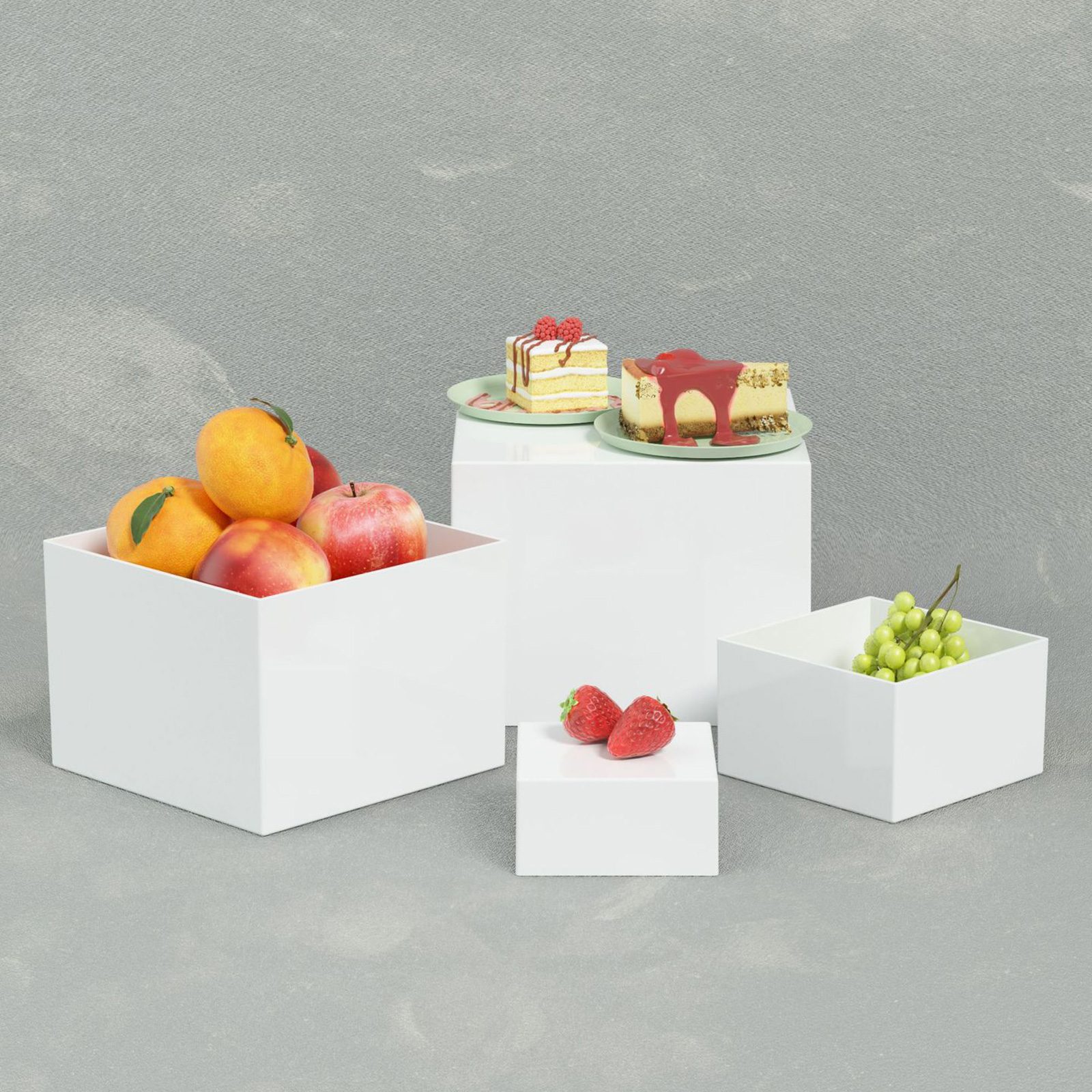 6x Acrylic Buffet Riser Desser - Display Risers Set recensione e prezzo