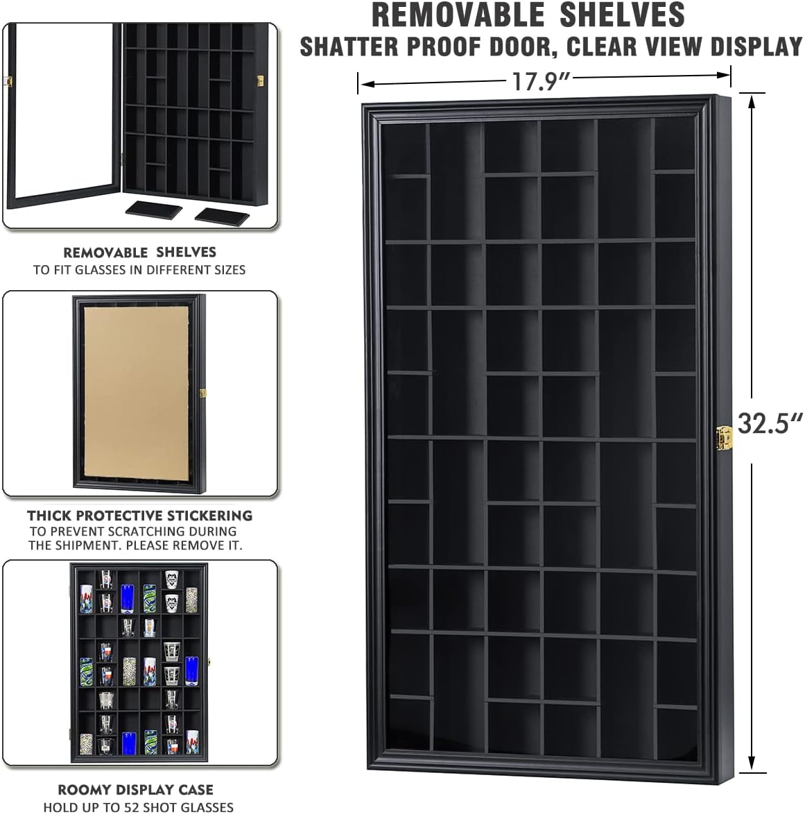 Large Shot Glass Display Case, - Display Case Acrylic recensione e prezzo